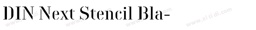 DIN Next Stencil Bla字体转换